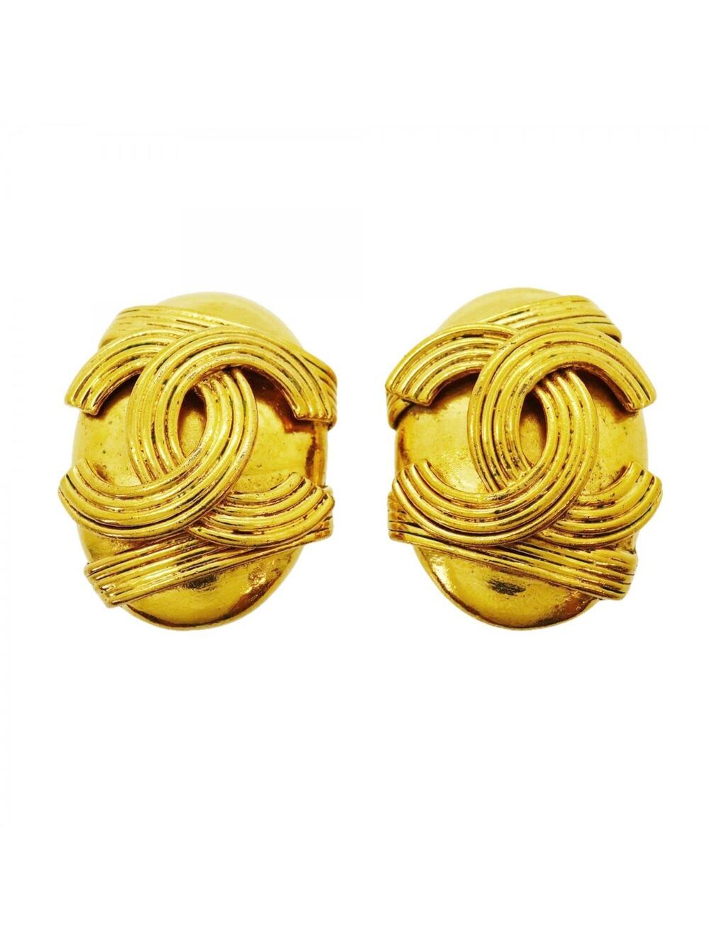 Chanel Cc Logo Clip-On Earrings Metal #299420C69B
